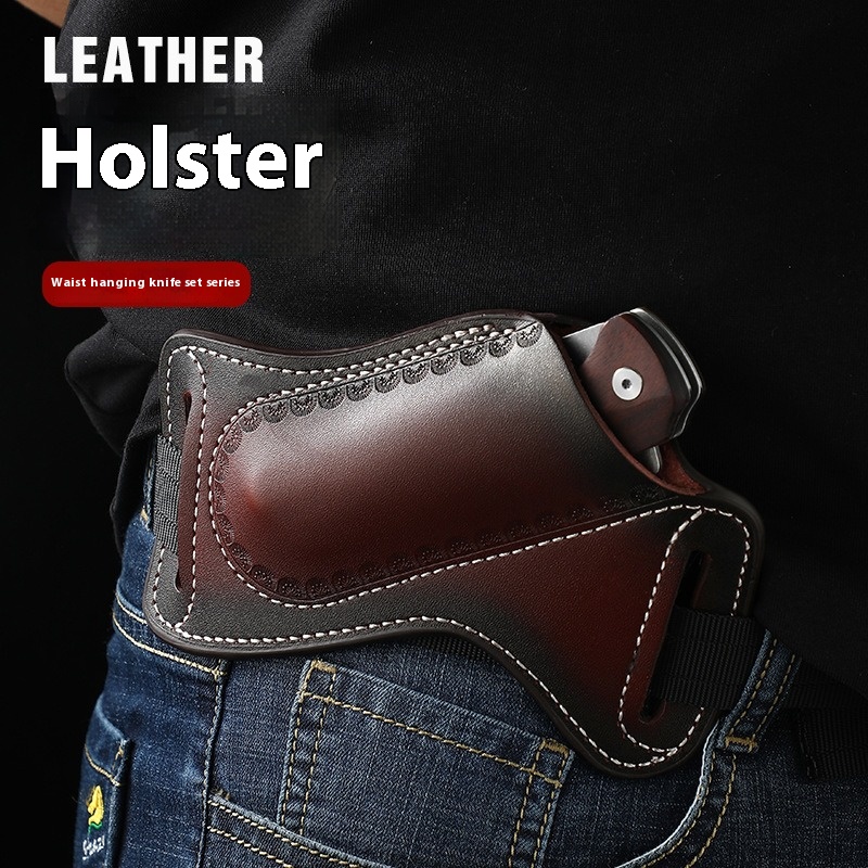Edc Everyday Carry Knives - Multifunctional Tool Tactical Storage Leather Holster,