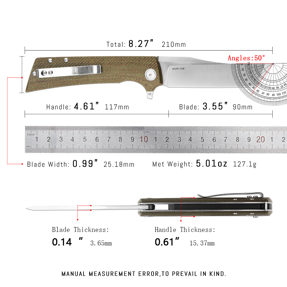 Shooziz XUN112 EDC Folding Kni - Edc Carry Clip ulasan dan harga
