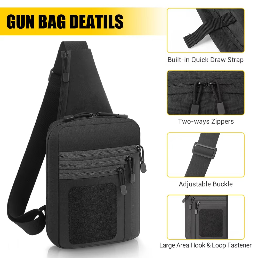 Tactical Pistol Gun Bag Concea - Edc Concealed Carry Sling Bag ulasan dan harga