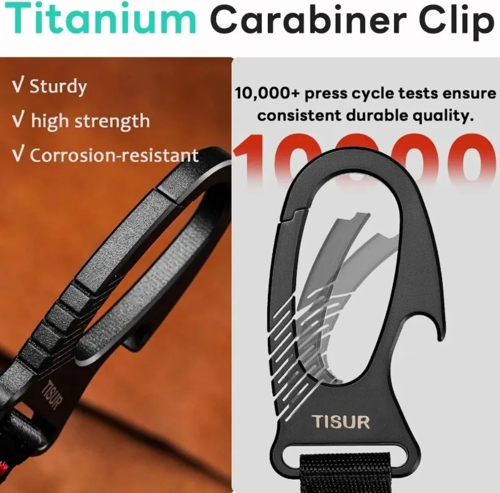 Titanium Carabiner Keychain Cl - Edc Carry Clip ulasan dan harga