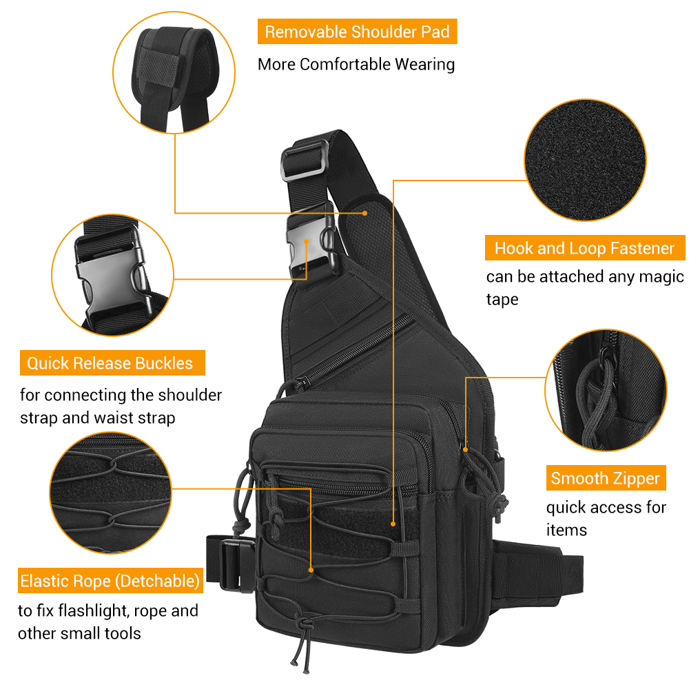 Outdoor Gun Holster Bag Concea - Edc Concealed Carry Sling Bag ulasan dan harga