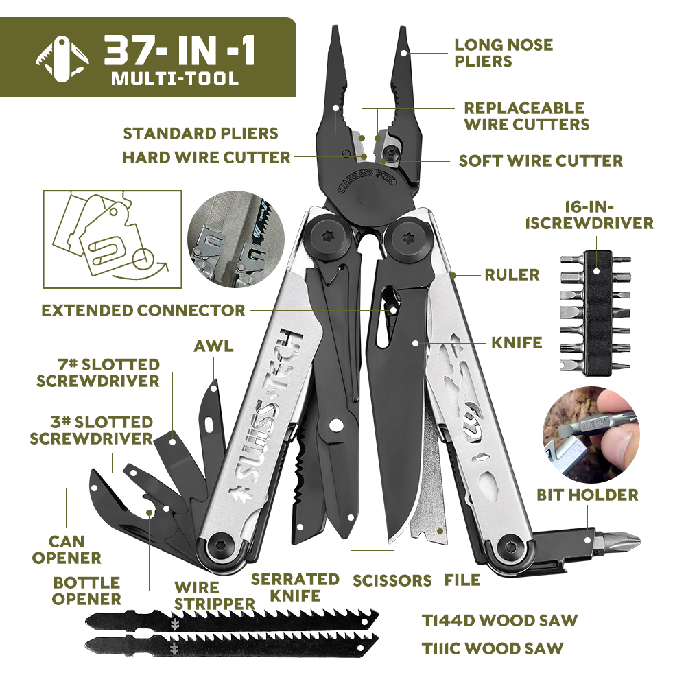 SWISS TECH Multifunctional Fol - Edc Carry Knife ulasan dan harga
